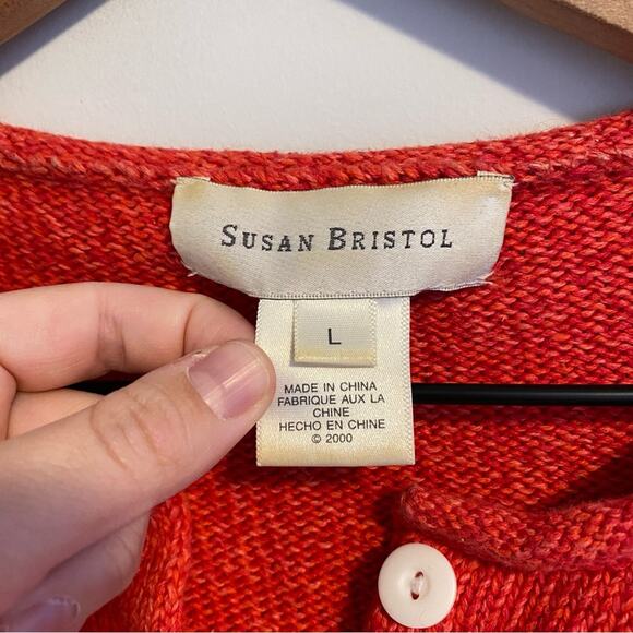 Vintage Y2K Susan Bristol Lemon Fruit Cotton Sweater Large - Picture 12 of 15